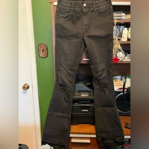 Women’s Forever21 Ripped Jeans Flared Style Size Large